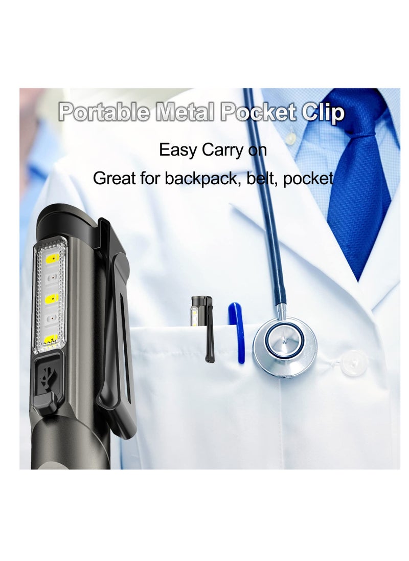 Generic Diagnostic Medical Penlight, Rechargeable USB Pen Torch Light, Reusable LED Penlight with White/Yellow/UV Light, Built-in Battery, Pupil Gauge for Doctor, Nurse, Emergency [Energy Class A+]  - Image 2