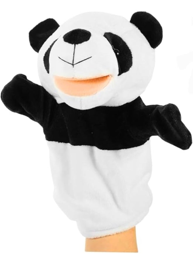 Soft Plush Zoo Animal Hand Puppet with Movable Mouth and Arms for Storytelling, Role Playing and Preschool Teaching, Interactive Learning Puppet for Friends, Educational and Fun Birthday Gift (Panda) - Image 1