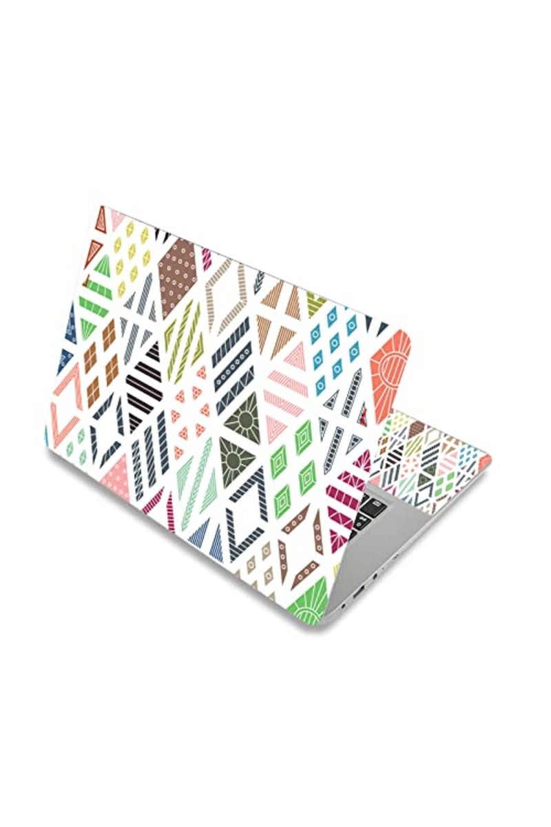 HAPPYLIVE SHOPPING Laptop Skin Sticker Decal, 12" 13" 13.3" 14" 15" 15.4" 15.6 inch Laptop Vinyl Skin Sticker Cover Art Protector Notebook PC (Free 2 Wrist Pad Included), Decorative Waterproof Removable (Geometry) - Image 2