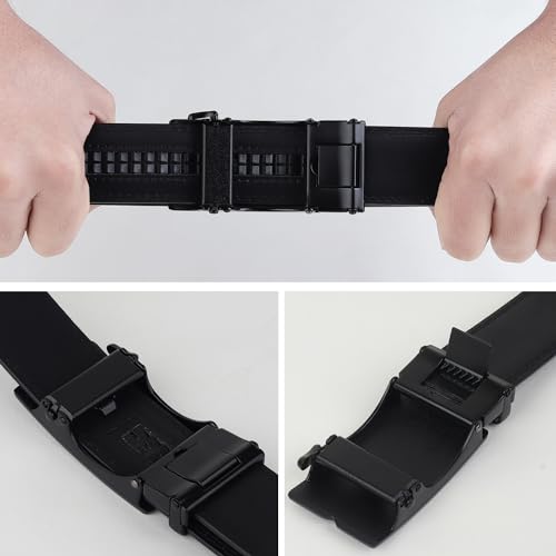 ZORO UNITED Vegan Leather Belt for Men | Formal/Casual, Black - Image 5