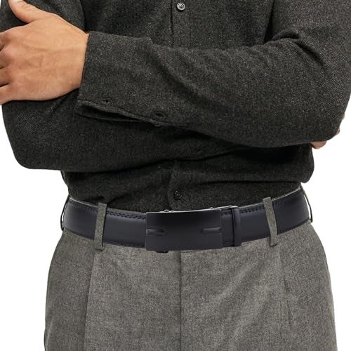 ZORO UNITED Vegan Leather Belt for Men | Formal/Casual, Black - Image 4