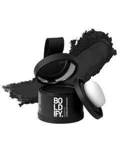 Boldify BOLDIFY Hairline Powder - Root Touch Up Hair Color for Gray Coverage - Bald Spot Concealing Hair Powder for Women & Men - 48-Hour Stain-Proof - Black  - Image 1