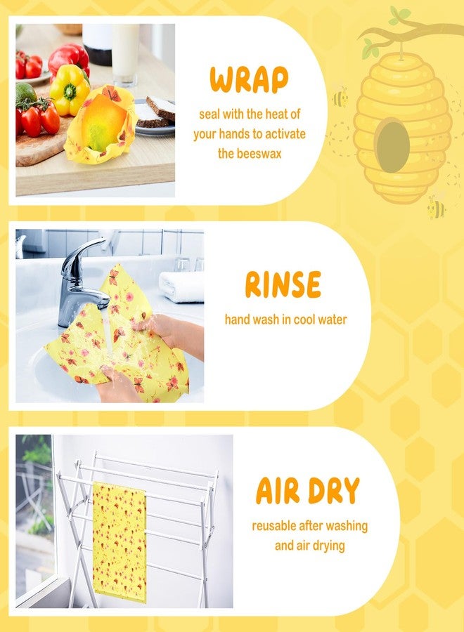 ERKOON Reusable Beeswax Wraps 17 x 47 Inch Large Beeswax Food Wraps Eco-Friendly Sustainable Organic Cotton Food Storage Wraps for Sandwich, Cheese, Bread, Snacks (Butterfly) - Image 4