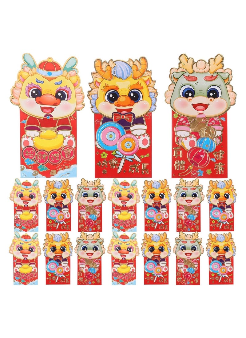SYOSI - Chinese Red Envelope 2024 New Year, Wallet 36Pcs Chinese New Year Red Envelopes Year of The Dragon Lucky Money Envelopes Red Packet Hong Bao for Spring The Gift - Image 1