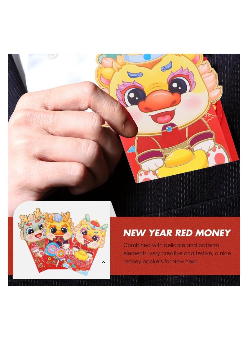 SYOSI - Chinese Red Envelope 2024 New Year, Wallet 36Pcs Chinese New Year Red Envelopes Year of The Dragon Lucky Money Envelopes Red Packet Hong Bao for Spring The Gift - Image 1