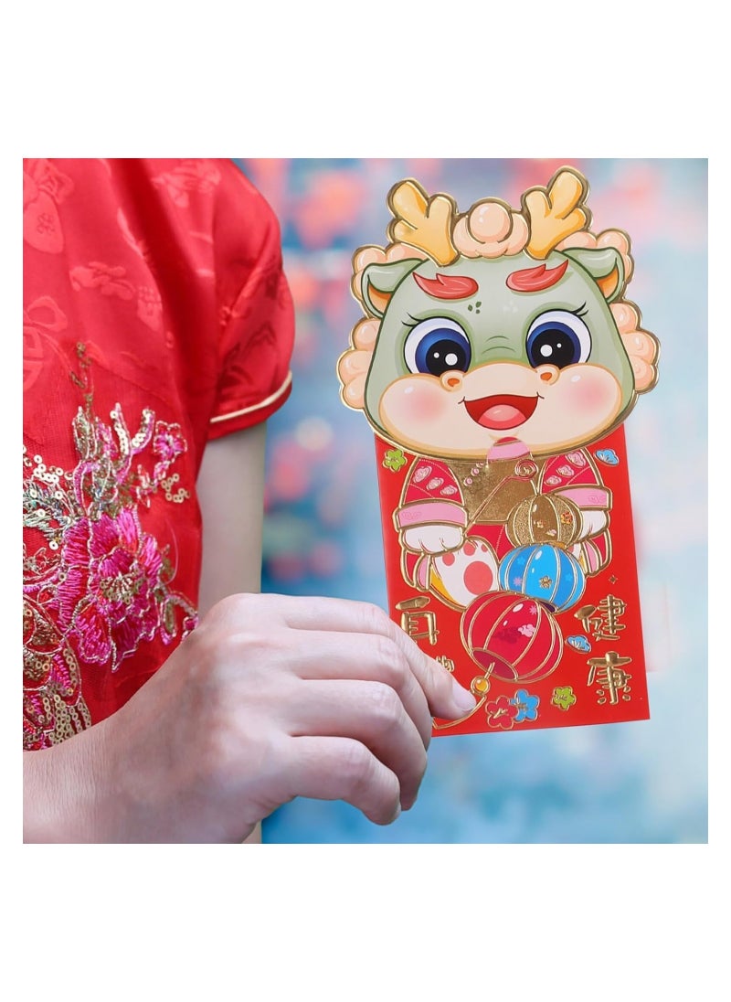 SYOSI - Chinese Red Envelope 2024 New Year, Wallet 36Pcs Chinese New Year Red Envelopes Year of The Dragon Lucky Money Envelopes Red Packet Hong Bao for Spring The Gift - Image 1
