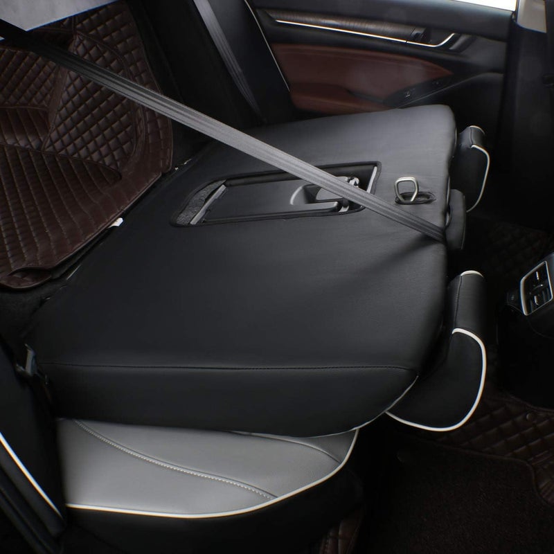 EKR Custom Fit Leather Seat Covers for Honda CRV 2015-2016 - Full Set (Black/Gray) - Image 4