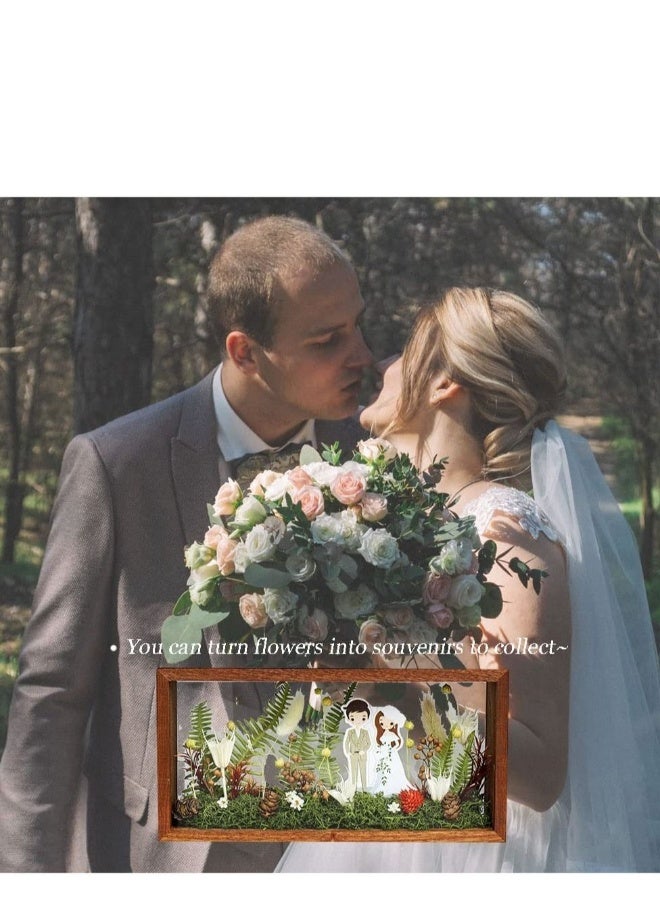 إطار صور ظل خشبي مزدوج الجوانب صناديق تخزين زجاج باربلكس عالي الدقة زجاج مقاوم للكسر ودرج للزهور المجففة والعينات والحرف اليدوية والصور - Image 3