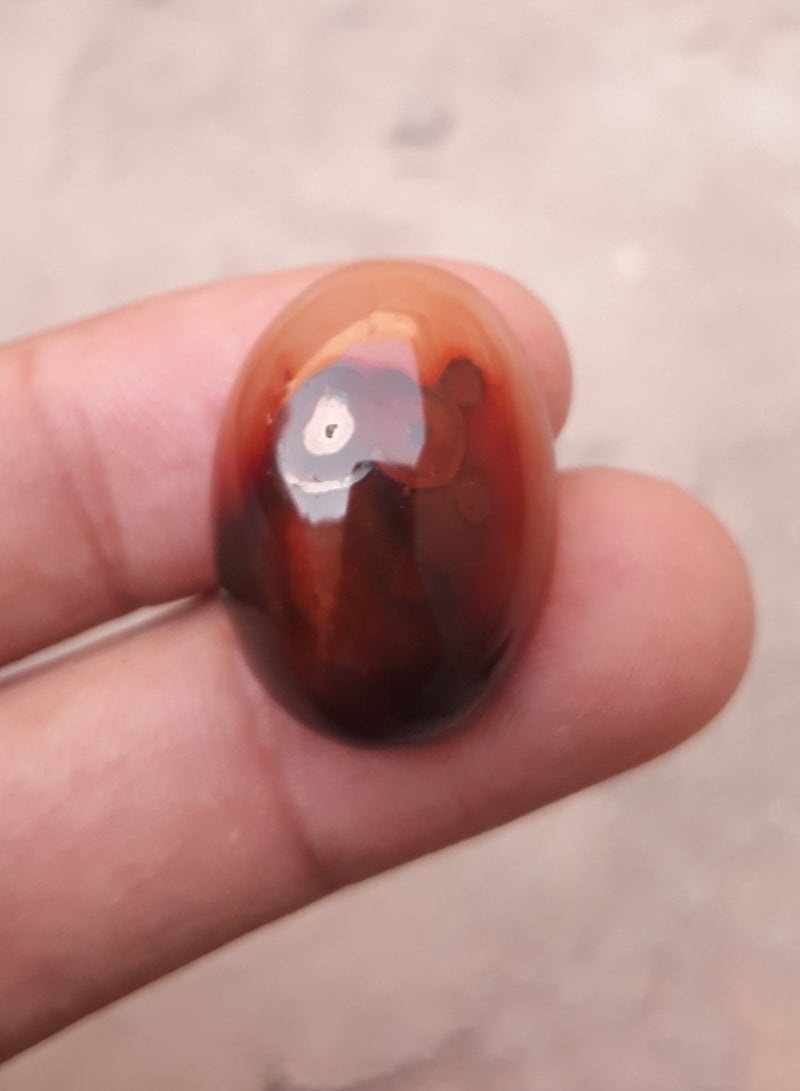 هادي أنماط تجريدية من اليشب الإمبراطوري الطبيعي - 34 قيراطًا - 25 × 18 ملم - Image 3