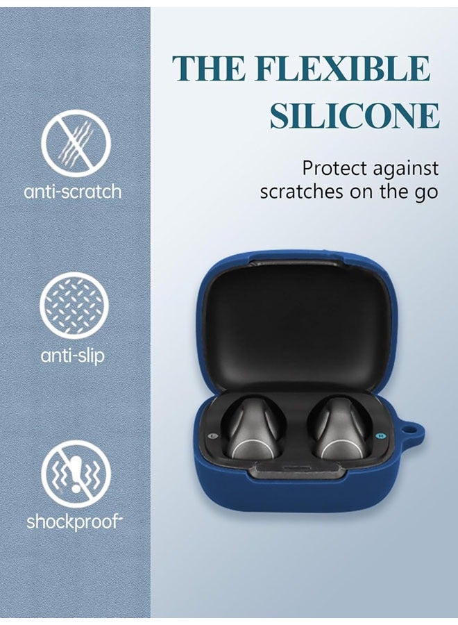 SJet for C40i Case Cover with Cleaner Kit, Soft Silicone Protective Case for Anker Soundcore C40i Case for Women Men, C40i Case Accessories with Keychain (Blue) - Image 4