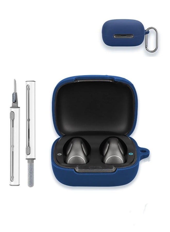 SJet for C40i Case Cover with Cleaner Kit, Soft Silicone Protective Case for Anker Soundcore C40i Case for Women Men, C40i Case Accessories with Keychain (Blue) - Image 1