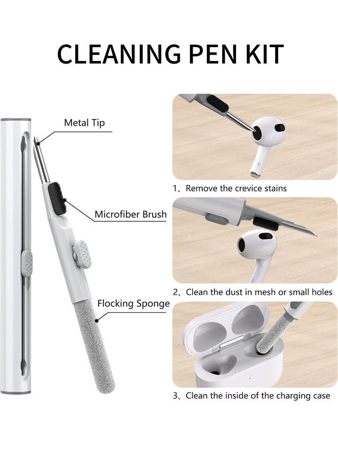 SJet for C40i Case Cover with Cleaner Kit, Soft Silicone Protective Case for Anker Soundcore C40i Case for Women Men, C40i Case Accessories with Keychain (Blue) - Image 3