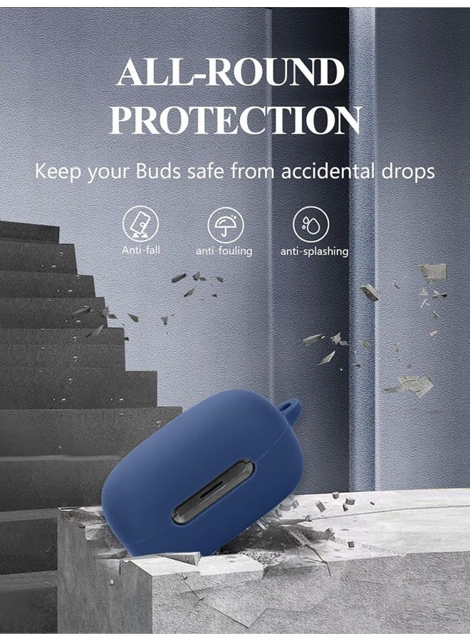 SJet for C40i Case Cover with Cleaner Kit, Soft Silicone Protective Case for Anker Soundcore C40i Case for Women Men, C40i Case Accessories with Keychain (Blue) - Image 5