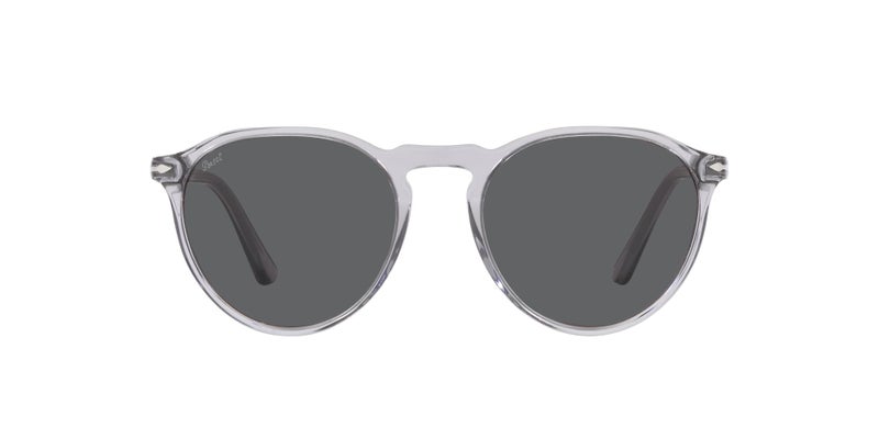Persol PO3286S Round Sunglasses, Transparent Grey/Dark Grey, 53 mm - Image 1