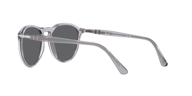 Persol PO3286S Round Sunglasses, Transparent Grey/Dark Grey, 53 mm - Image 5