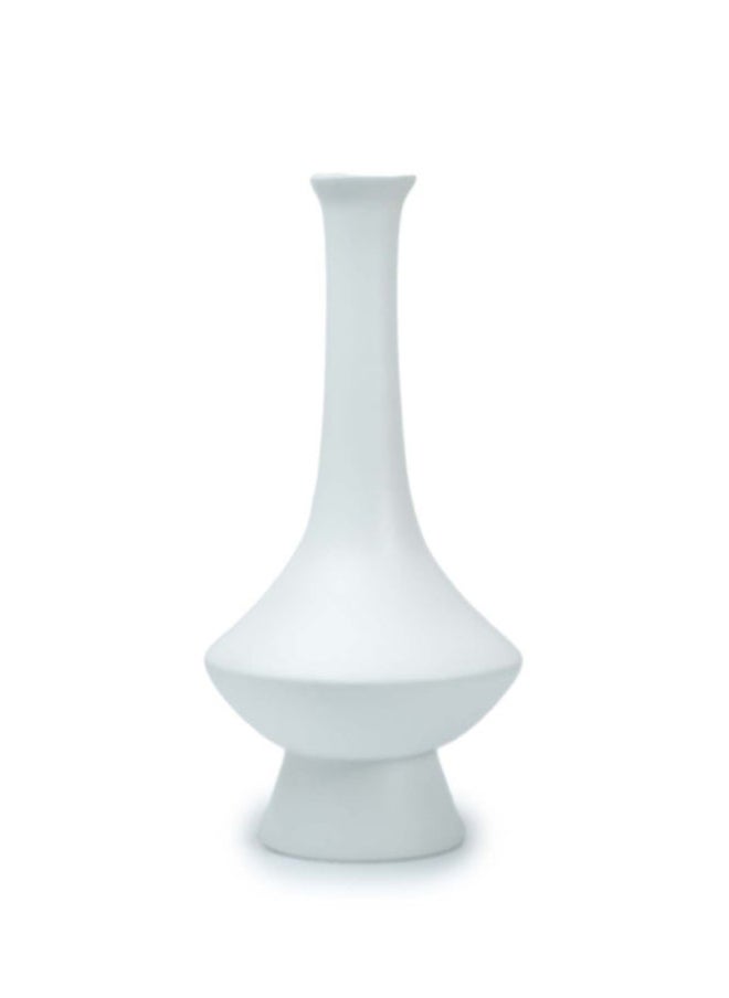 Balkans Handmade Pottery Vase Indoor, H 33 cm - White 