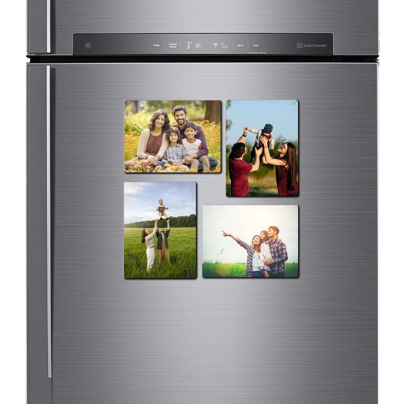 DEEP PRINT Acrylic Fridge Magnet Set of 4 3x4 inches Magnet Valentine Day Wedding Birthday House Warming Gift - Image 4