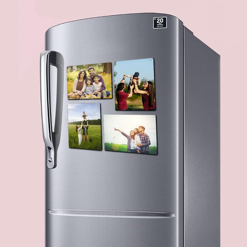 DEEP PRINT Acrylic Fridge Magnet Set of 4 3x4 inches Magnet Valentine Day Wedding Birthday House Warming Gift - Image 5