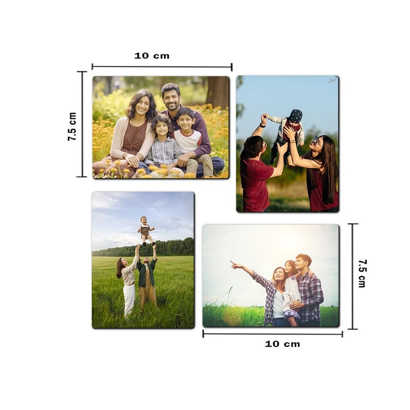 DEEP PRINT Acrylic Fridge Magnet Set of 4 3x4 inches Magnet Valentine Day Wedding Birthday House Warming Gift - Image 3