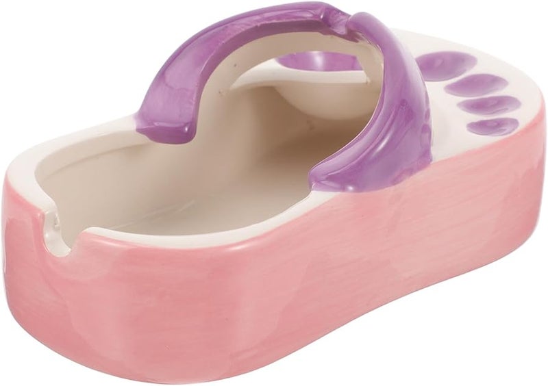 Creative Ceramic Slipper Ashtray Decorative Ash Holder For Home Office Bar - Image 1