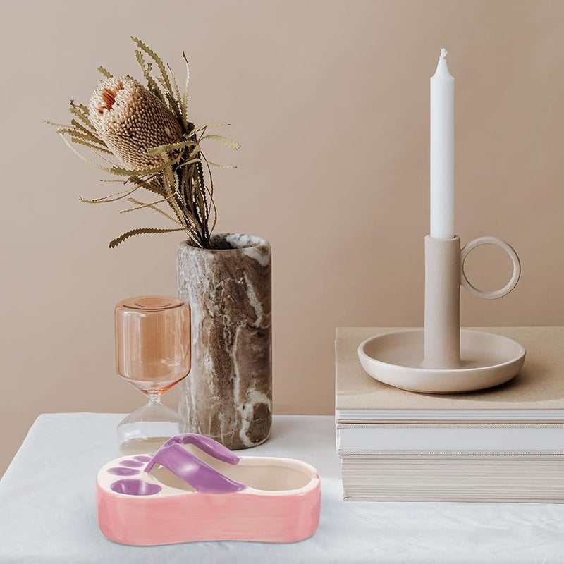 Creative Ceramic Slipper Ashtray Decorative Ash Holder For Home Office Bar - Image 5