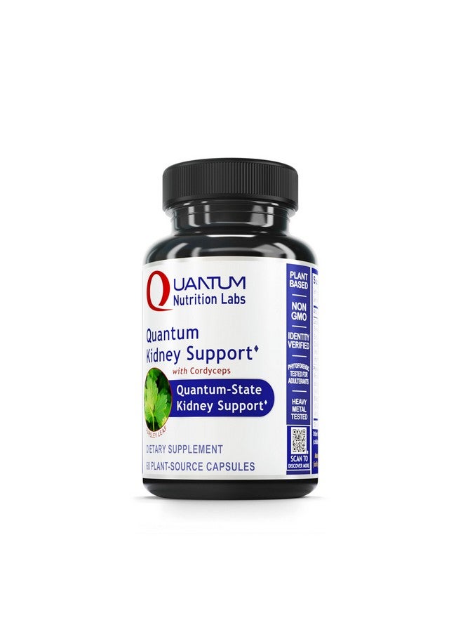 Quantum Nutrition Labs Kidney Support - Kidney Health Supplement, Kidney Support Supplement, Kidney Vitamins for Men and Women with Cranberry, Rhodiola Rosea, and Parsley - 60 Vegetarian Capsules - Image 1