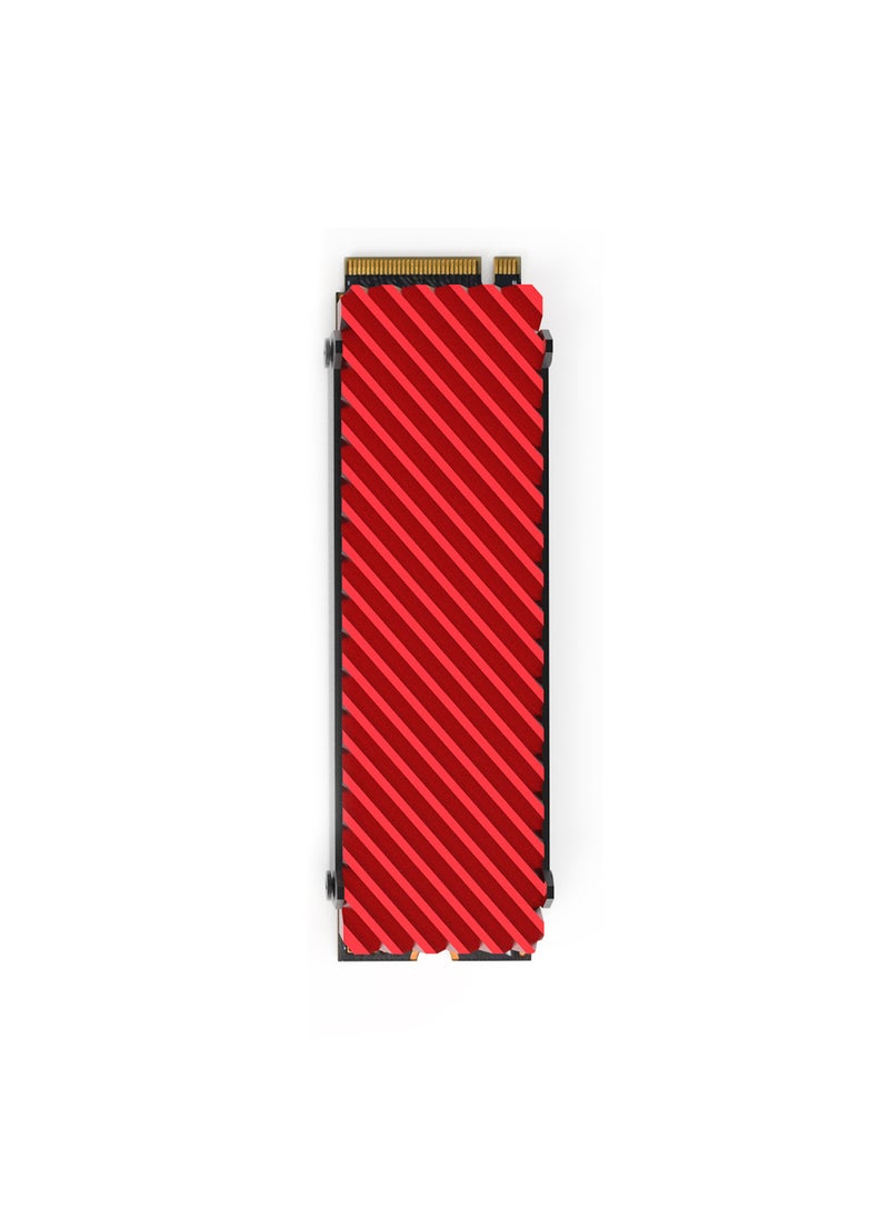 Generic Aluminum M.2 SSD Cooler Heatsink Vest Red 