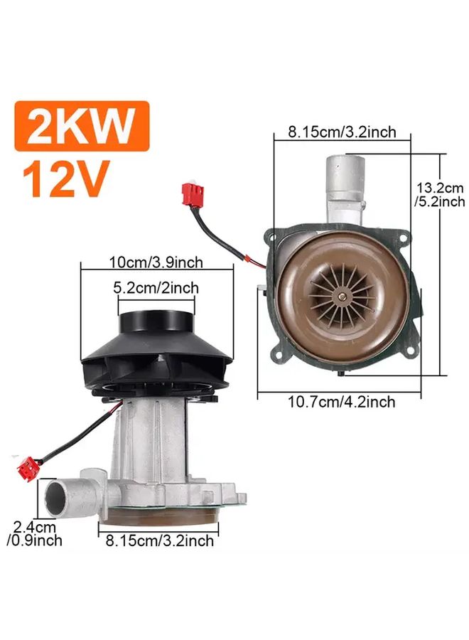12V 2KW Diesel Parking Heater Set With Combustion Chamber For RV Boat Truck - Image 2