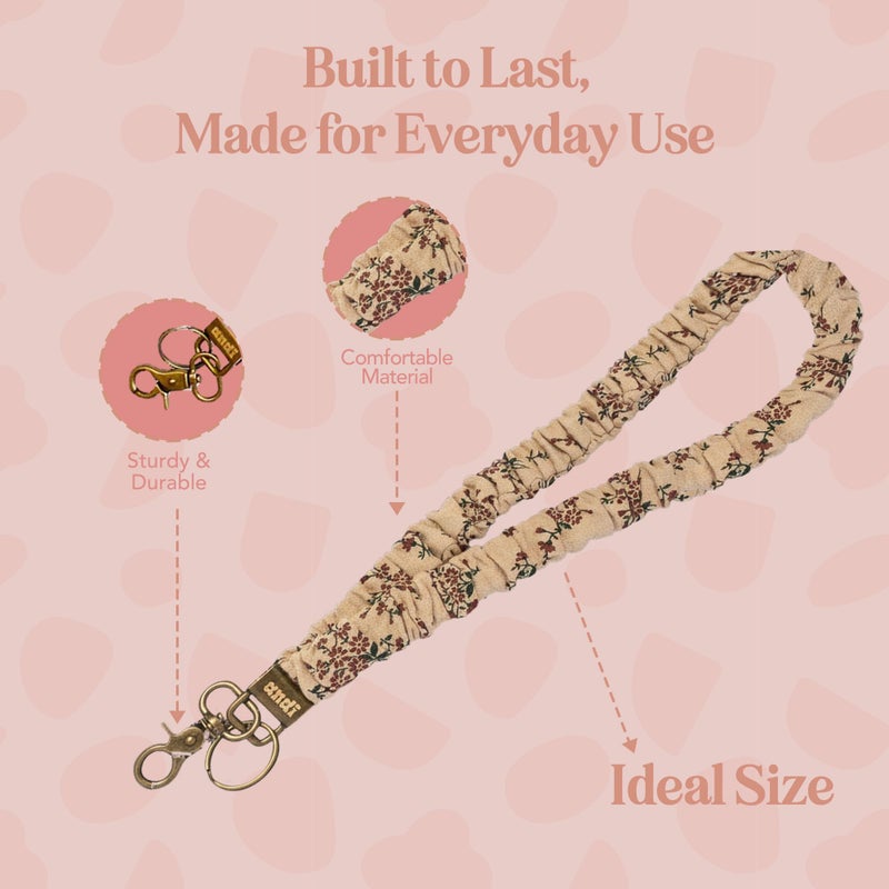 ANDI Neck Lanyard For Women - Scrunchie Cute Lanyard for Keys, Id Card Holder, Wallet - Aesthetic Long Lanyard (Rustic Bloom) - Image 5