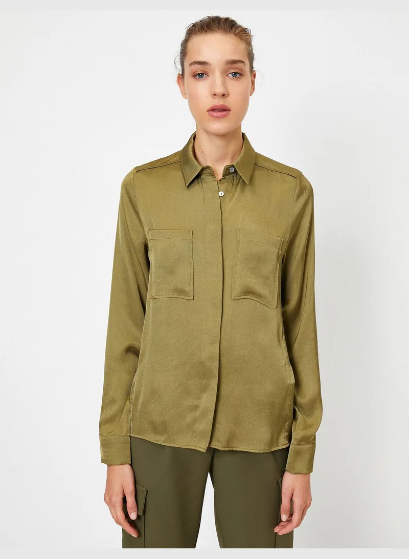 KOTON Buttoned Long Sleeve Shirt