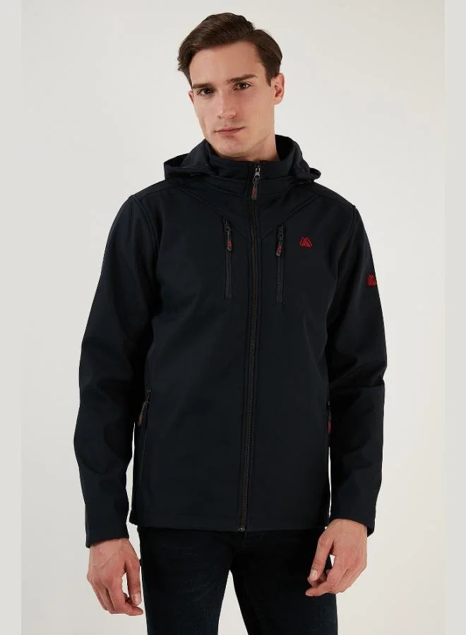 Buratti Buratti Waterproof and Windproof Hooded Softshell Jacket Men's Jacket 5855045
