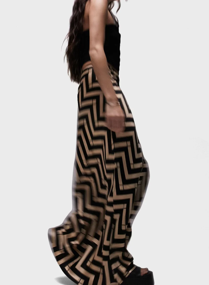 TOPSHOP Color Block Maxi Skirt