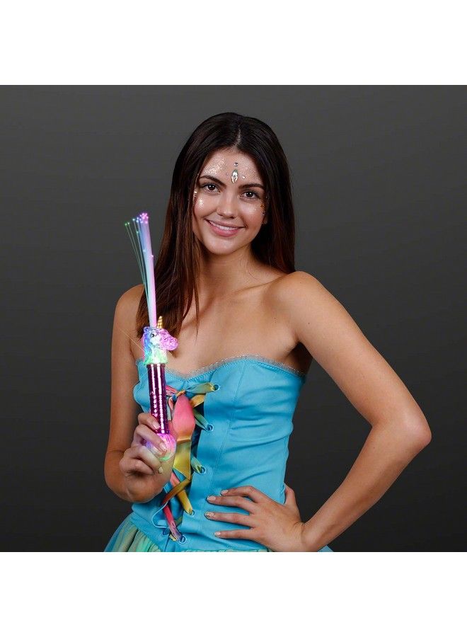 FlashingBlinkyLights Light Up Unicorn Wand With Color Changing Fiber Optic Led Lights Magic Wand For Girls - Image 3
