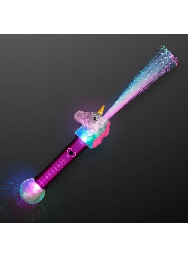 FlashingBlinkyLights Light Up Unicorn Wand With Color Changing Fiber Optic Led Lights Magic Wand For Girls - Image 4