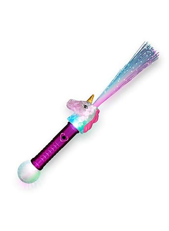 FlashingBlinkyLights Light Up Unicorn Wand With Color Changing Fiber Optic Led Lights Magic Wand For Girls - Image 1