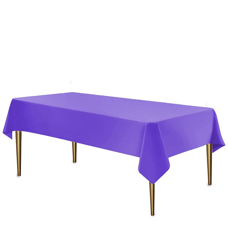 Purple Disposable Plastic Tablecloth for Rectangle Tables (12 Pack) Premium Decorative Table cloth for Parties  Events & Weddings  Indoors & Outdoors  54 x 108 inches  Plastic Table cover