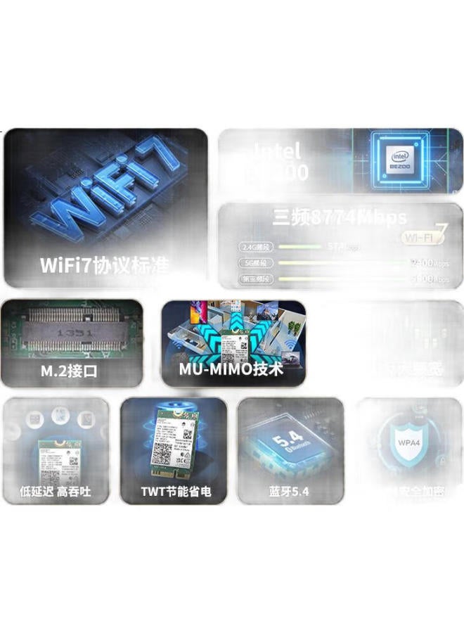 Wavlink Wl-Wn685Be3M Be200 Wireless Network Adapter, Intel Gigabit Gaming Wifi 7, Laptop Built-In Network Card Module, Wifi Receiver, Bluetooth 5.4 - Image 2