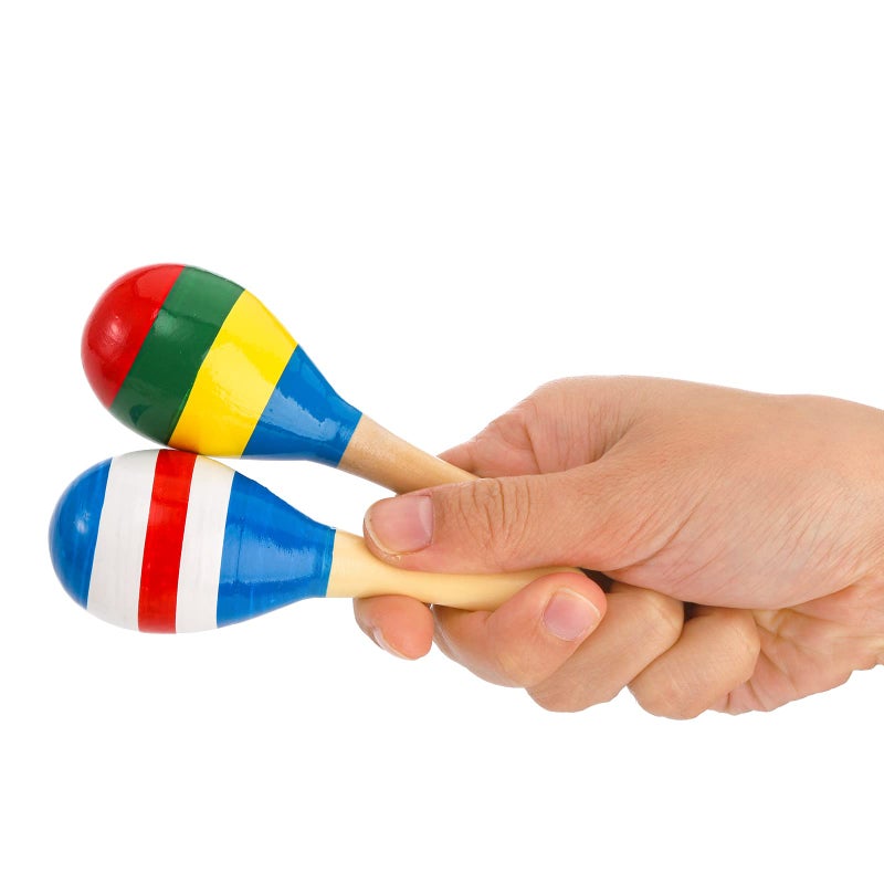 Hedume 20 Pack Mini Wooden Festival Maracas, Kids Baby Rattles Egg Shaker, Shaker Sand Hammer Toy Noisemaker for Party Favors, Musical Fun, Birthday Parties, Carnivals - Image 4