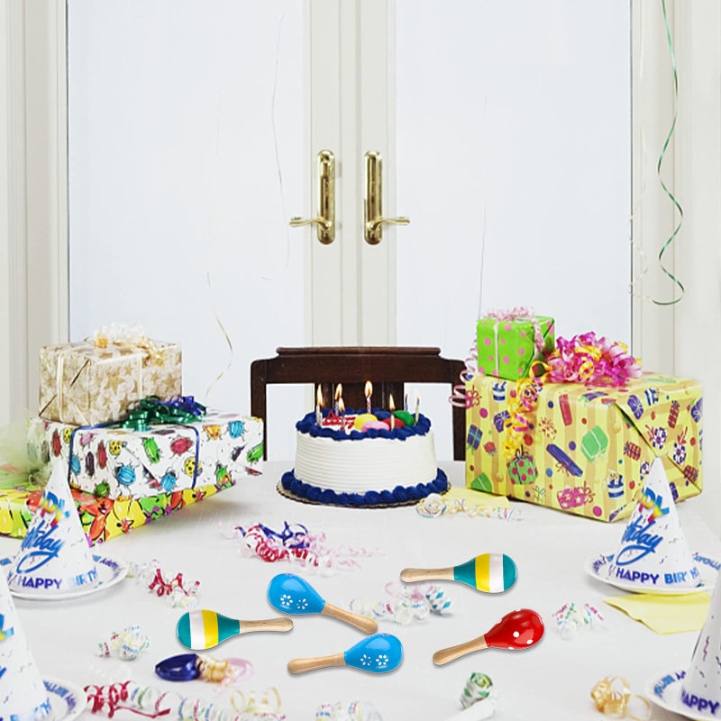 Hedume 20 Pack Mini Wooden Festival Maracas, Kids Baby Rattles Egg Shaker, Shaker Sand Hammer Toy Noisemaker for Party Favors, Musical Fun, Birthday Parties, Carnivals - Image 5