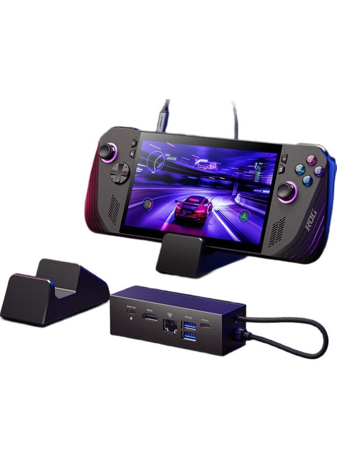 Jsaux Steam Deck Expansion Dock Compatible With Rog Handheld, 4K 120Hz Laptop Accessory, Type-C Base, Hdmi Screen Mirroring, Usb Hub, Official Dock - Image 1