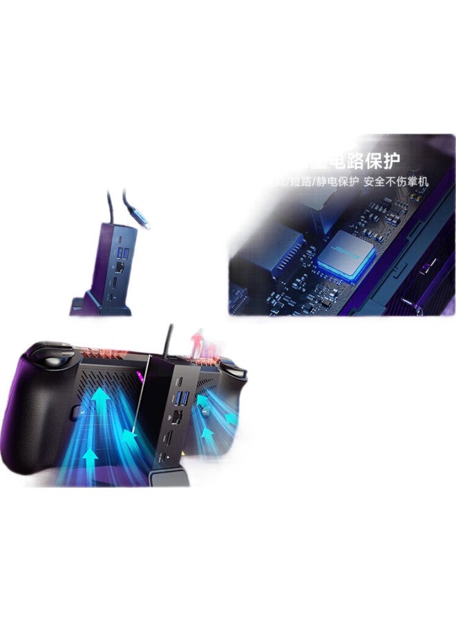 Jsaux Steam Deck Expansion Dock Compatible With Rog Handheld, 4K 120Hz Laptop Accessory, Type-C Base, Hdmi Screen Mirroring, Usb Hub, Official Dock - Image 3