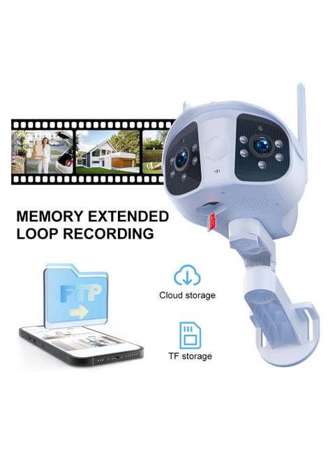 DIDSeth 4K 8MP PTZ Camera WIFI Dual Lens Panoramic Fixed Camera 180° Wide Viewing Angle Night Vision Security Outdoor IPC360home