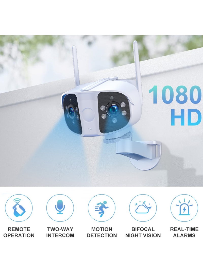DIDSeth 4K 8MP PTZ Camera WIFI Dual Lens Panoramic Fixed Camera 180° Wide Viewing Angle Night Vision Security Outdoor IPC360home