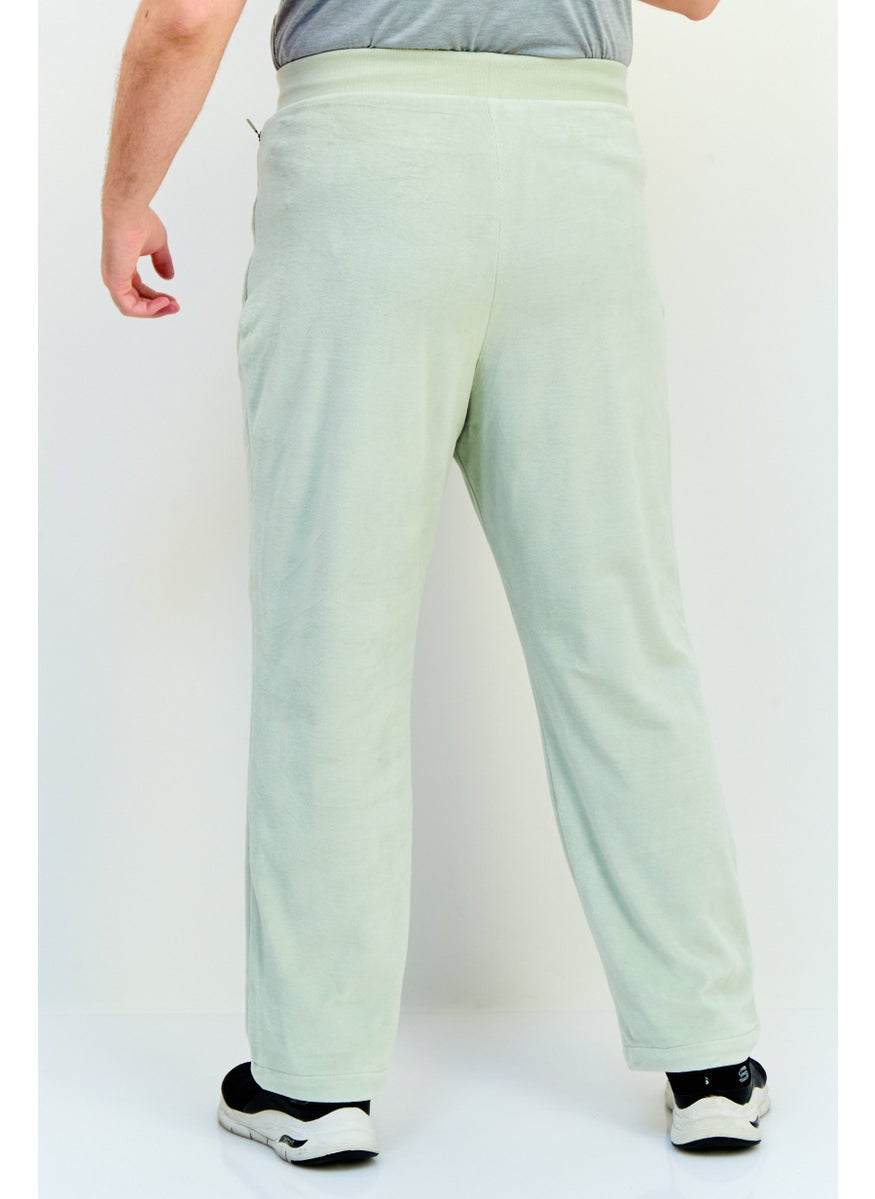 Adidas Men Sportswear Fit Brand Logo Basketball Sweatpants, Sage Green  - Image 3