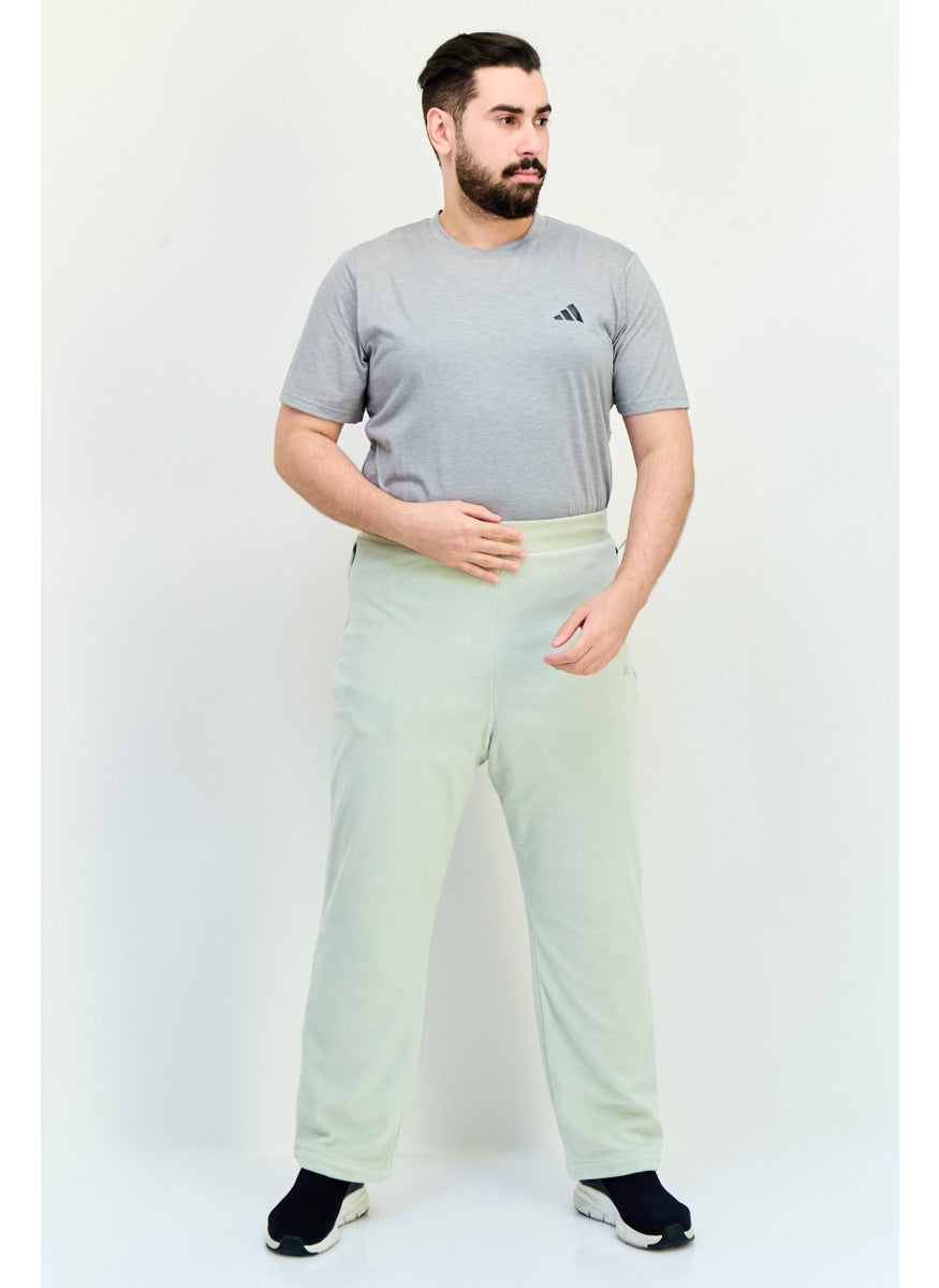 Adidas Men Sportswear Fit Brand Logo Basketball Sweatpants, Sage Green  - Image 2