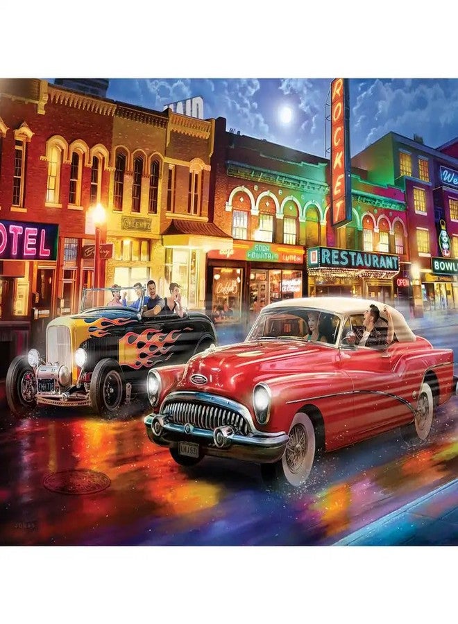 Bits and Pieces - 300 Piece Jigsaw Puzzle for Adults - 18" x 24" - 50s Drag Race - 300 pc Large Piece Classic Cars Jigsaw by Larry Jones - Image 2