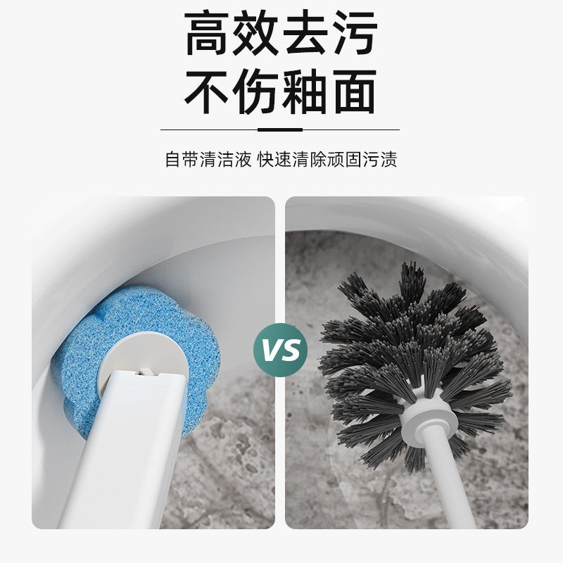 Disposable Toilet Brush With No Dead Ends, Toilet Brush Replacement Head Set, Squat Toilet Bathroom Cleaning Brush, Toilet Brush - Image 4