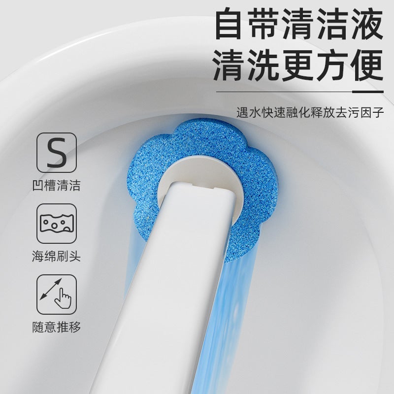 Disposable Toilet Brush With No Dead Ends, Toilet Brush Replacement Head Set, Squat Toilet Bathroom Cleaning Brush, Toilet Brush - Image 3