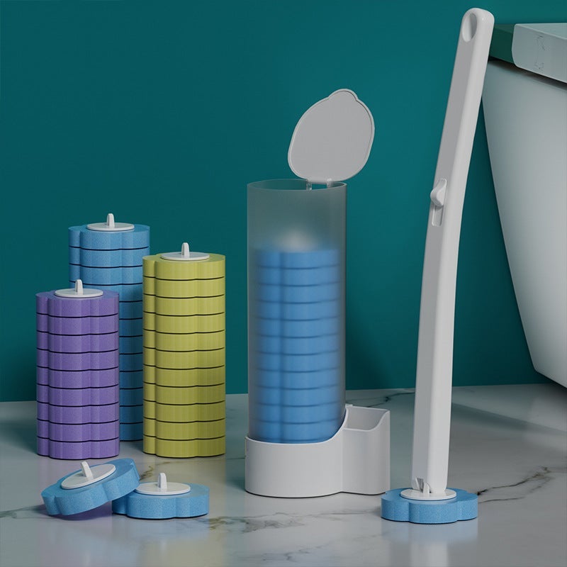Disposable Toilet Brush With No Dead Ends, Toilet Brush Replacement Head Set, Squat Toilet Bathroom Cleaning Brush, Toilet Brush - Image 2