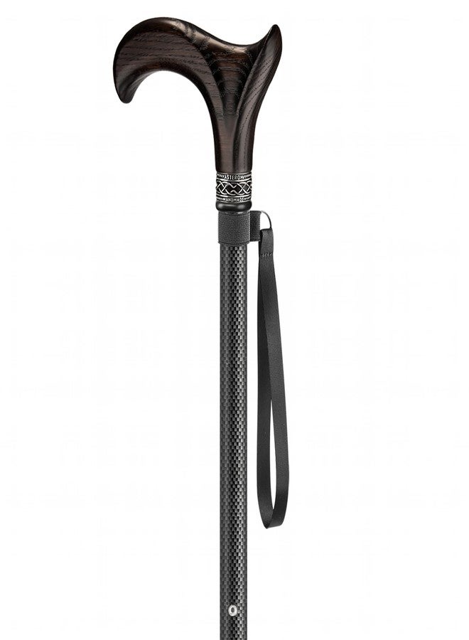 Asterom Carbon Fiber Cane - Lightweight, Ergonomic, Adjustable - Walking Canes for Men & Women, Carbon Walking Cane, Cool Walking Sticks for Seniors (Derby) - Image 2